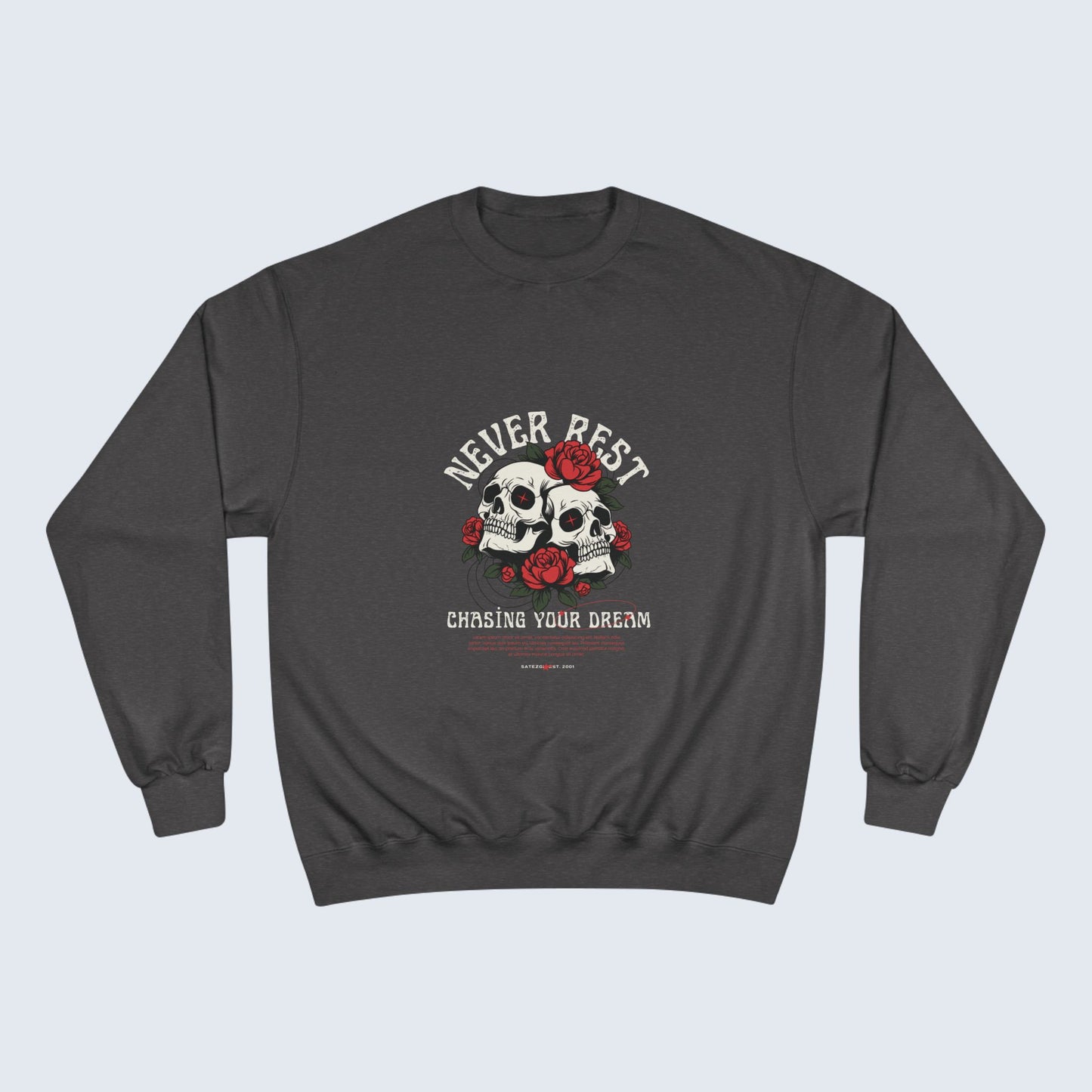 Champion Sweatshirt - Black Rose Design