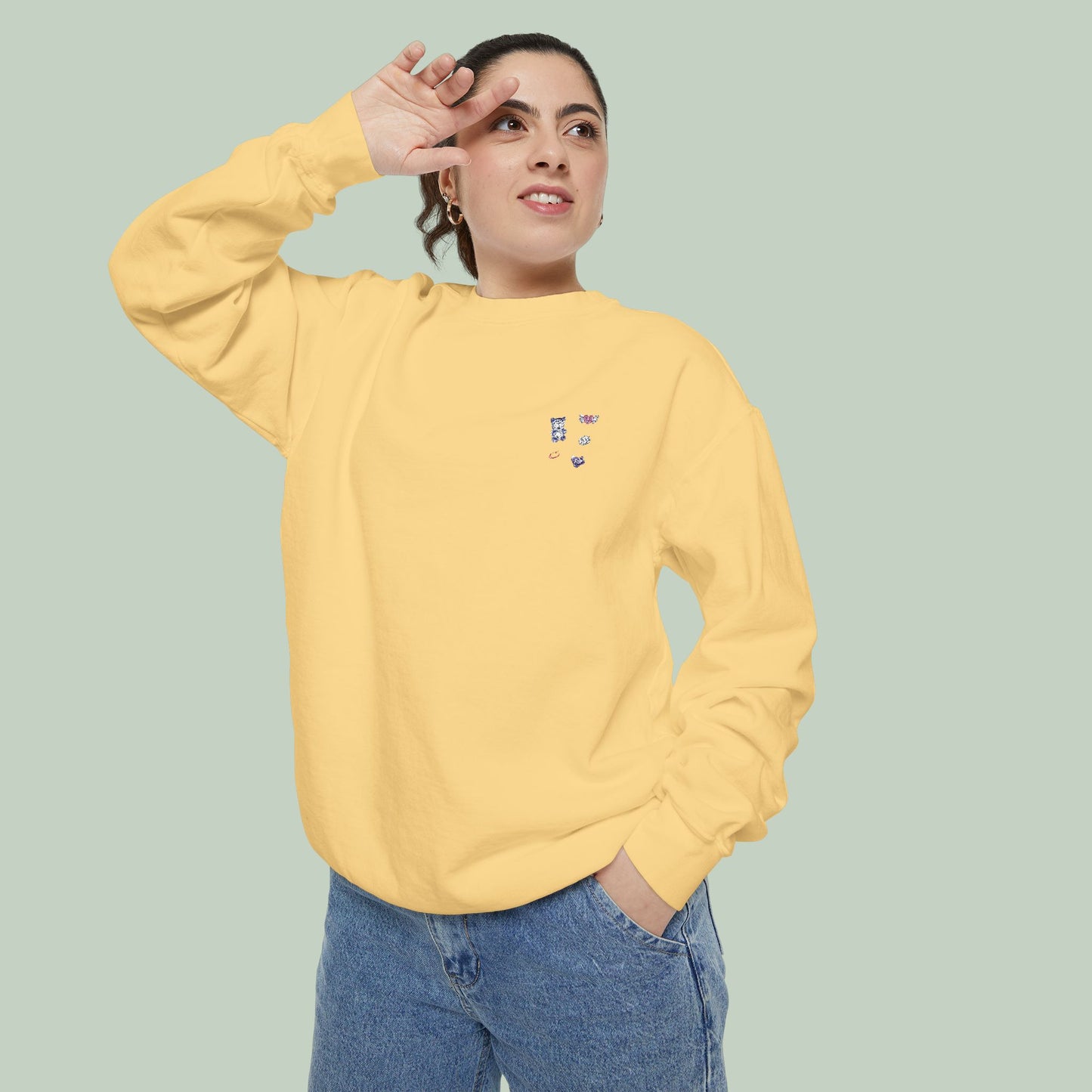 Sweatshirt Cellibone - Unisex Garment-Dyed Cozy Pullover