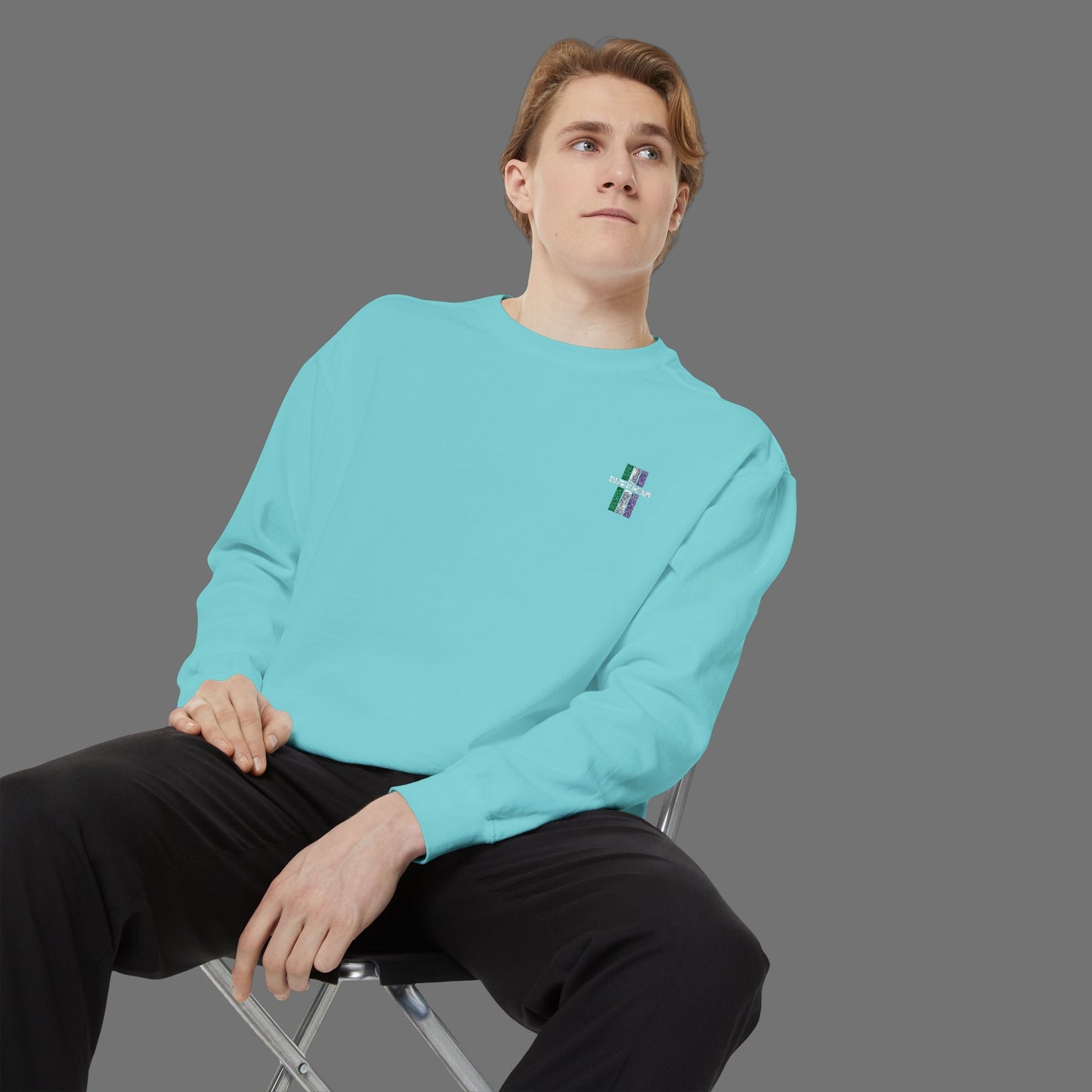 Vibrant Unisex Garment-Dyed Sweatshirt - Perfect for Casual Outings and Cozy Days