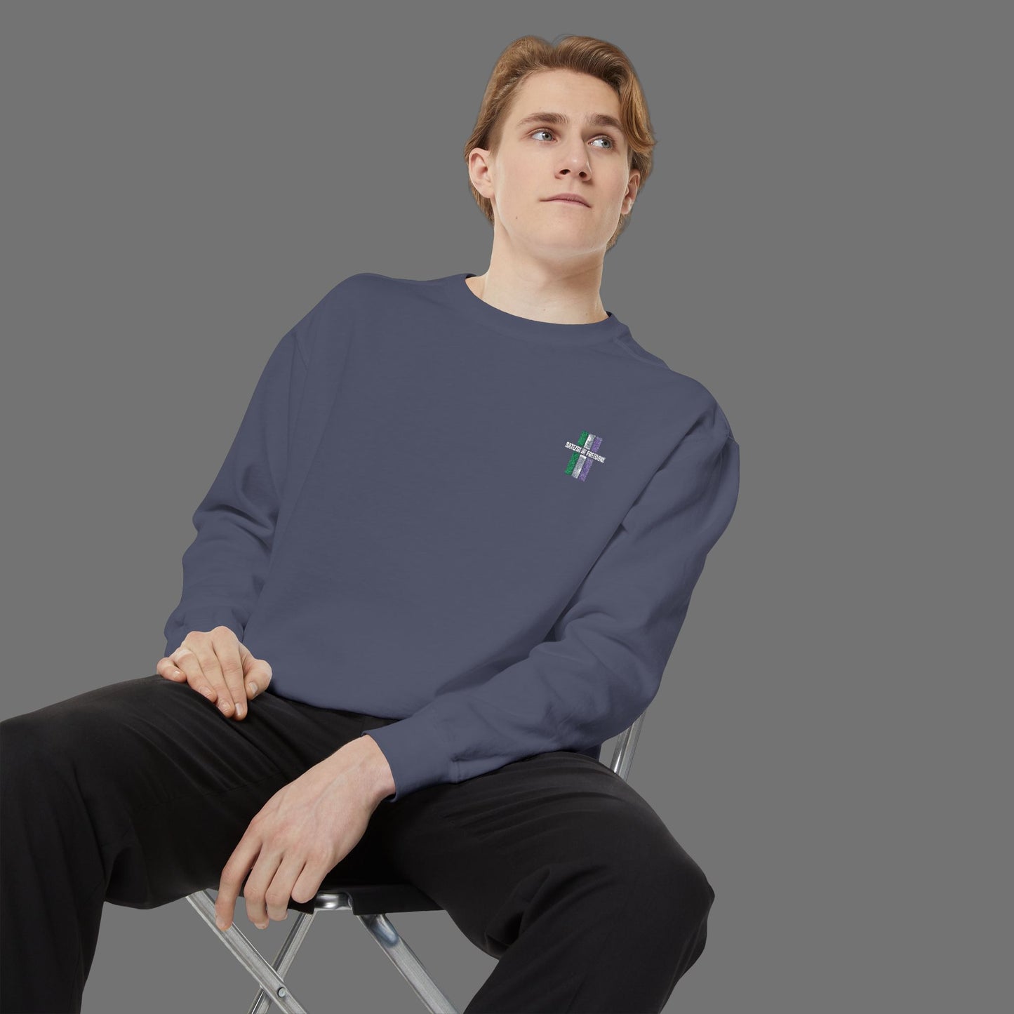 Vibrant Unisex Garment-Dyed Sweatshirt - Perfect for Casual Outings and Cozy Days