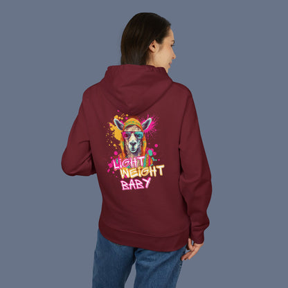 Lightweight Baby Llama Unisex Hoodie - Fun and Colorful Design