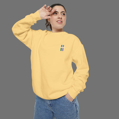 Vibrant Unisex Garment-Dyed Sweatshirt - Perfect for Casual Outings and Cozy Days